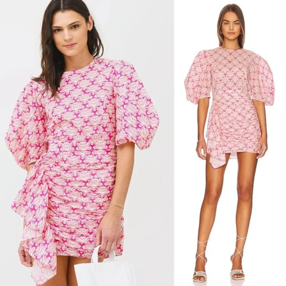 RHODE Pia Dress Hot Pink Floral